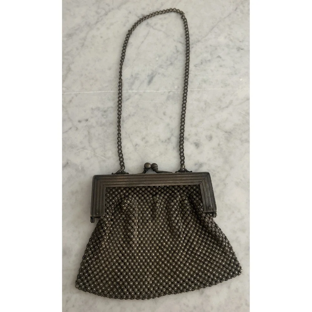 German Silver Mesh Purse Satchel